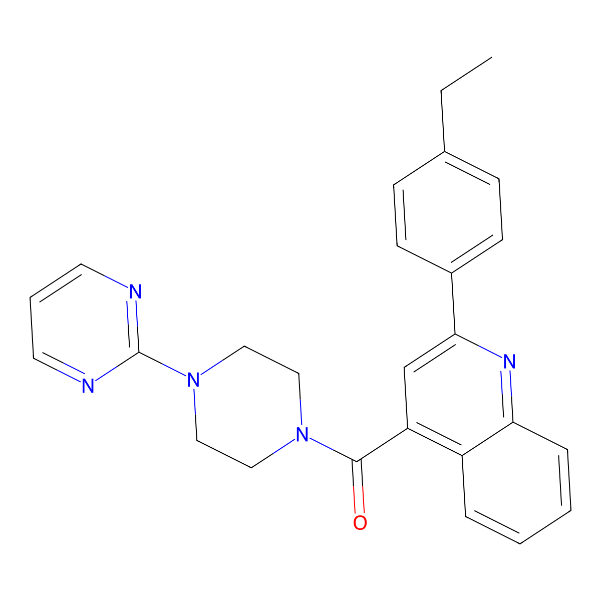 [2-(4-Ethylphenyl)quinolin-4-yl]-(4-pyrimidin-2-ylpiperazin-1-yl)methanone molecular structure, CAS 353774-96-6