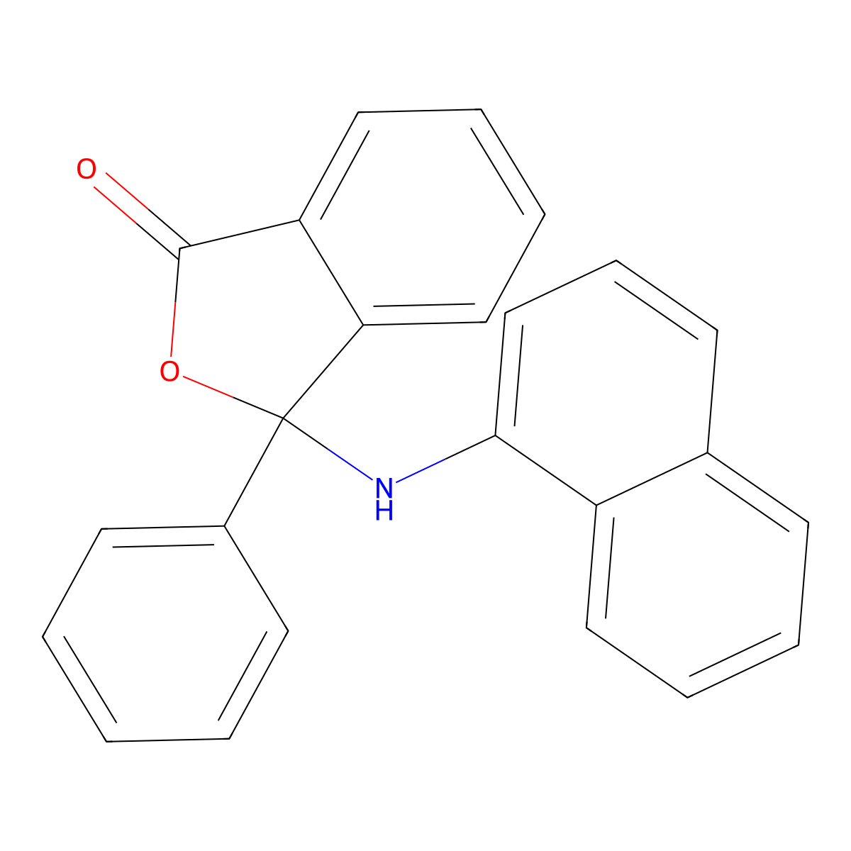 3-(Naphthalen-1-ylamino)-3-phenyl-2-benzofuran-1-one molecular structure, CAS 353775-17-4
