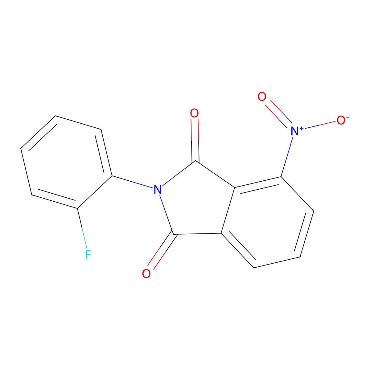2-(2-fluorophenyl)-4-nitro-1H-isoindole-1,3(2H)-dione molecular structure, CAS 353775-86-7