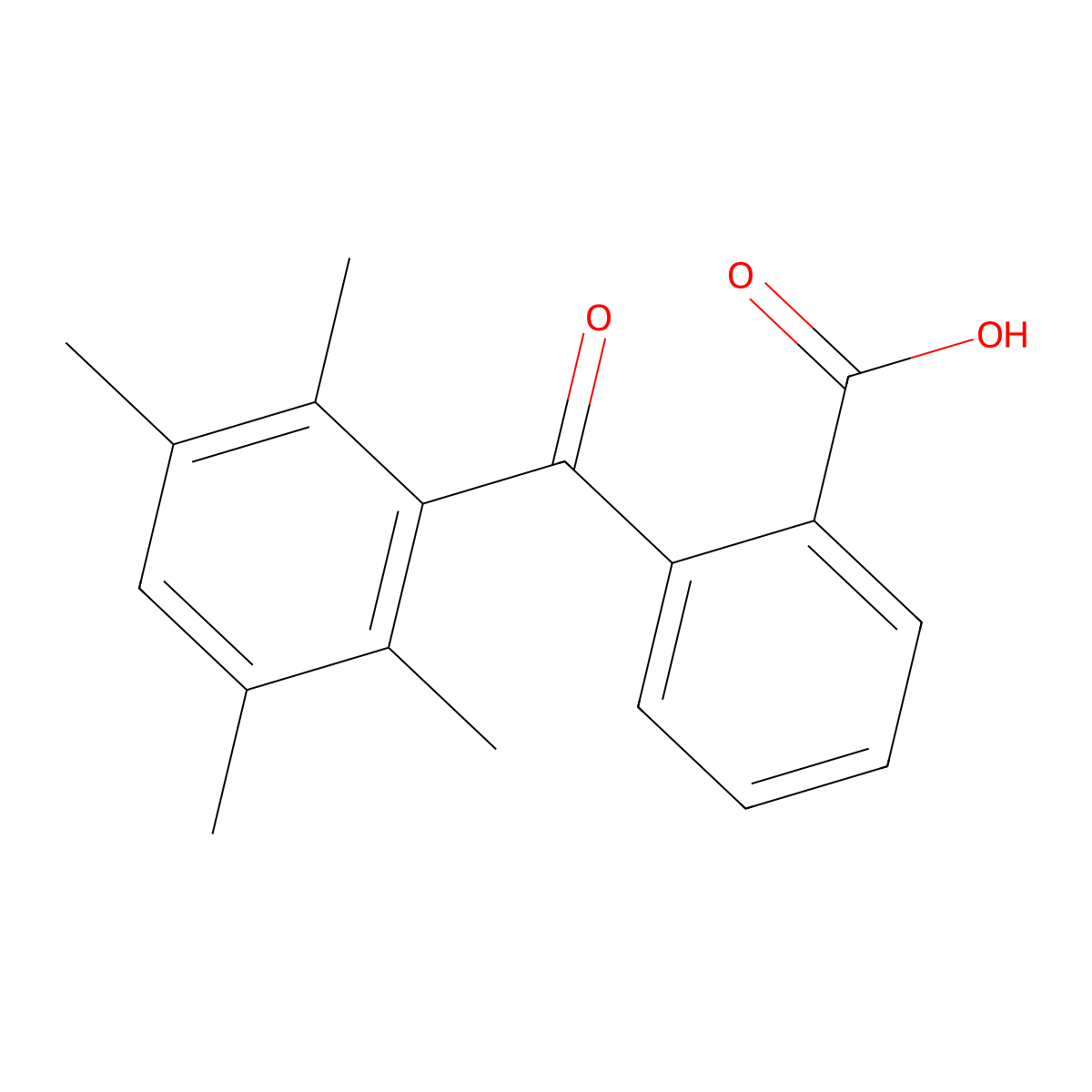2-(2,3,5,6-Tetramethylbenzoyl)benzoic acid molecular structure, CAS 353777-07-8