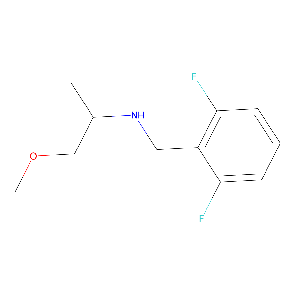 N-(2,6-difluorobenzyl)-1-methoxypropan-2-amine molecular structure, CAS 353777-75-0