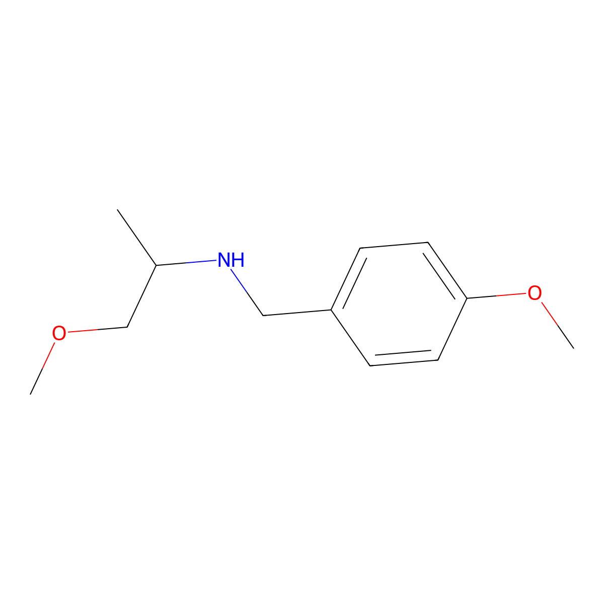 (4-Methoxy-benzyl)-(2-methoxy-1-methyl-ethyl)-amine molecular structure, CAS 353777-78-3