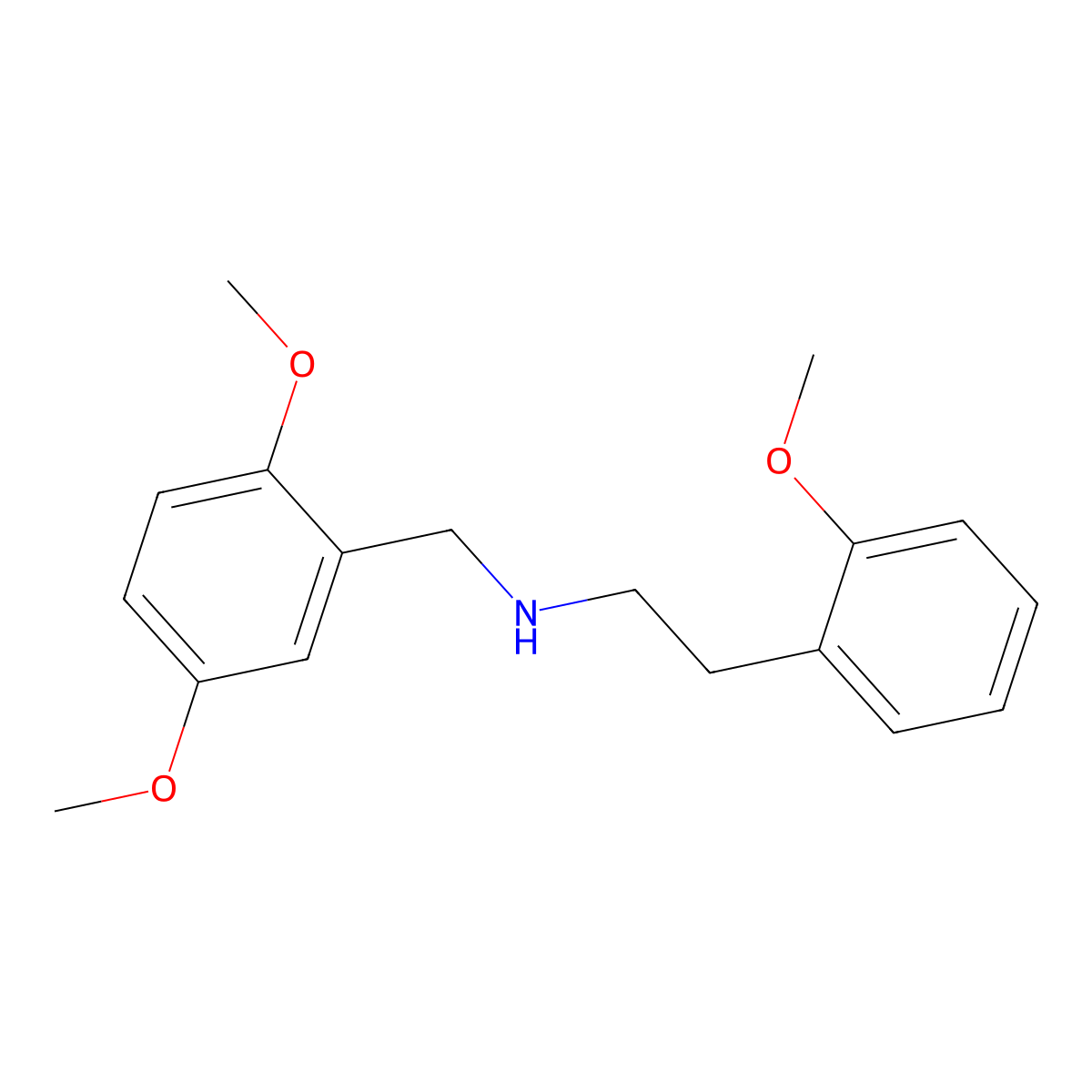 N-[(2,5-dimethoxyphenyl)methyl]-2-(2-methoxyphenyl)ethanamine molecular structure, CAS 353778-43-5