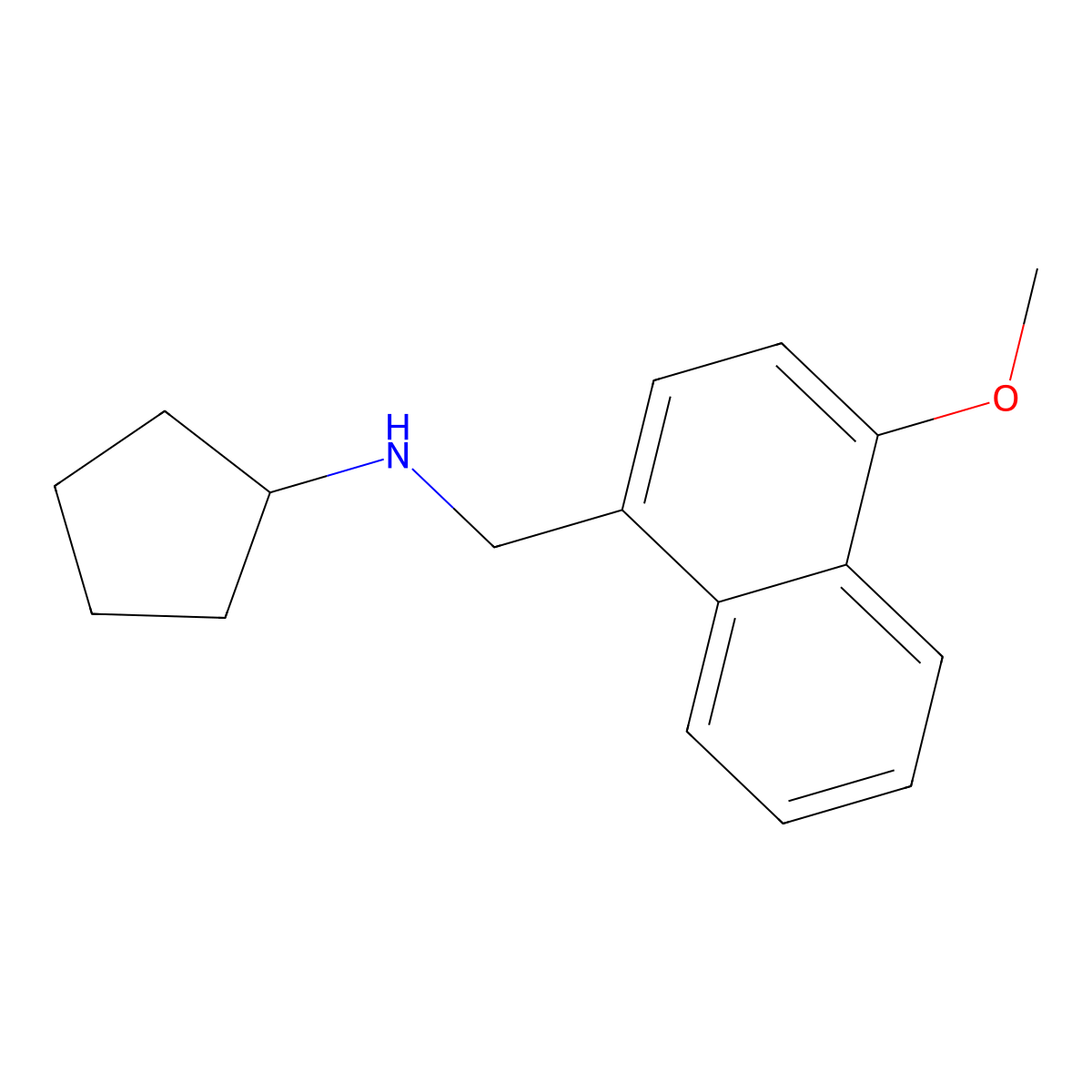 N-[(4-methoxynaphthalen-1-yl)methyl]cyclopentanamine molecular structure, CAS 353778-46-8
