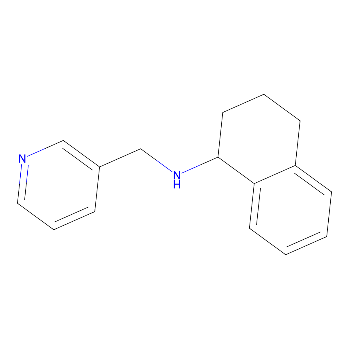 (Pyridin-3-ylmethyl)1,2,3,4-tetrahydronaphthalen-1-ylamine molecular structure, CAS 353778-55-9