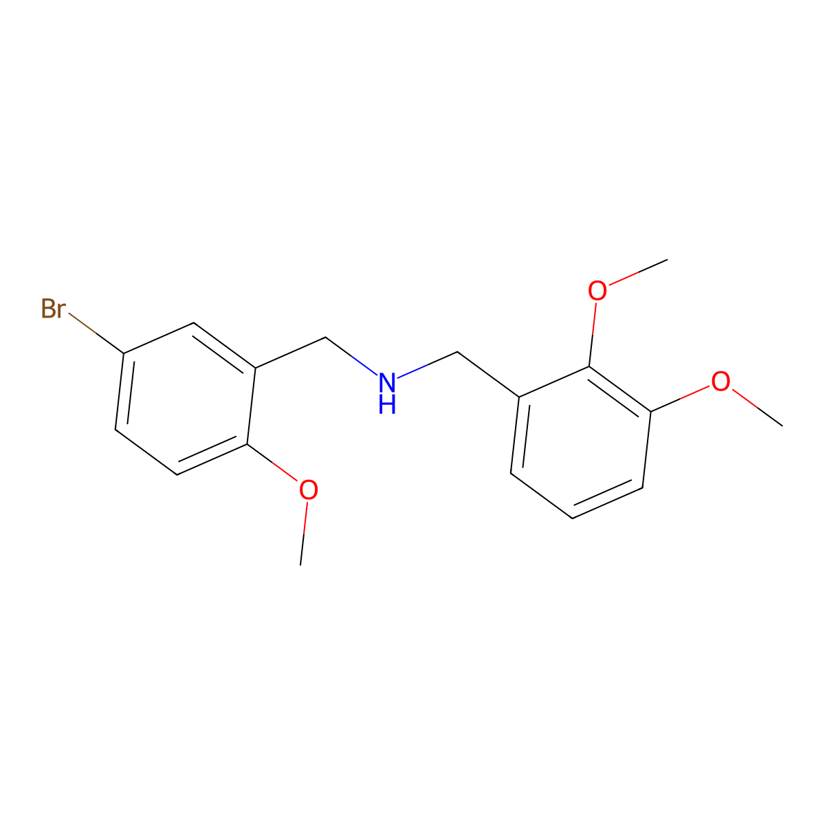 [(5-Bromo-2-methoxyphenyl)methyl][(2,3-dimethoxyphenyl)methyl]amine molecular structure, CAS 353778-72-0