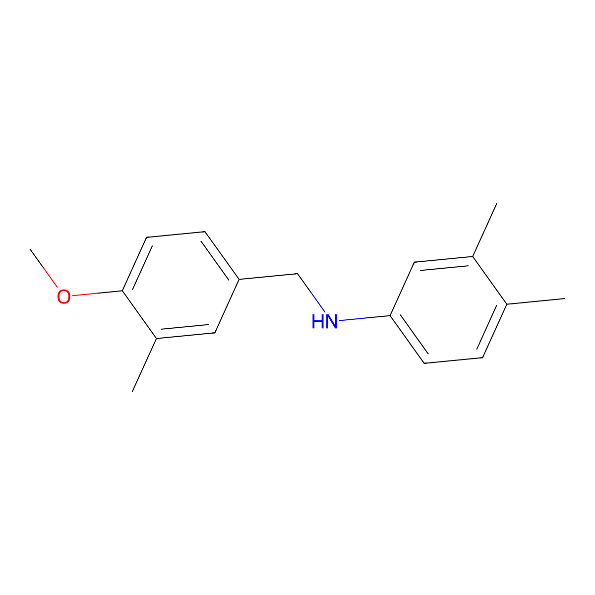 N-[(4-methoxy-3-methylphenyl)methyl]-3,4-dimethylaniline molecular structure, CAS 353778-77-5