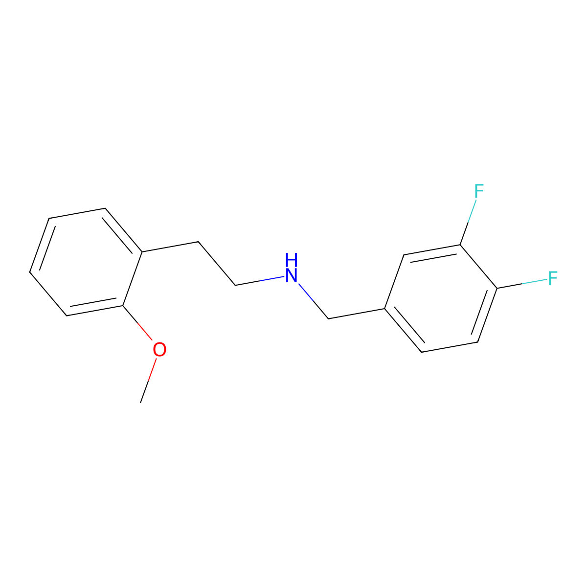 N-(3,4-difluorobenzyl)-2-(2-methoxyphenyl)ethanamine molecular structure, CAS 353778-88-8