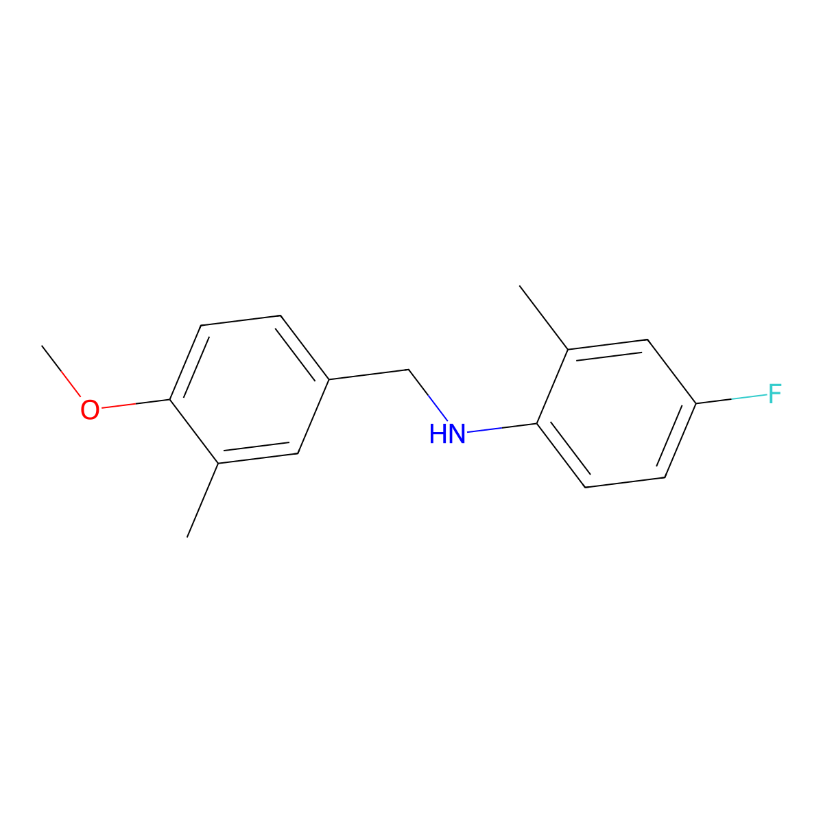 4-fluoro-N-[(4-methoxy-3-methylphenyl)methyl]-2-methylaniline molecular structure, CAS 353778-96-8