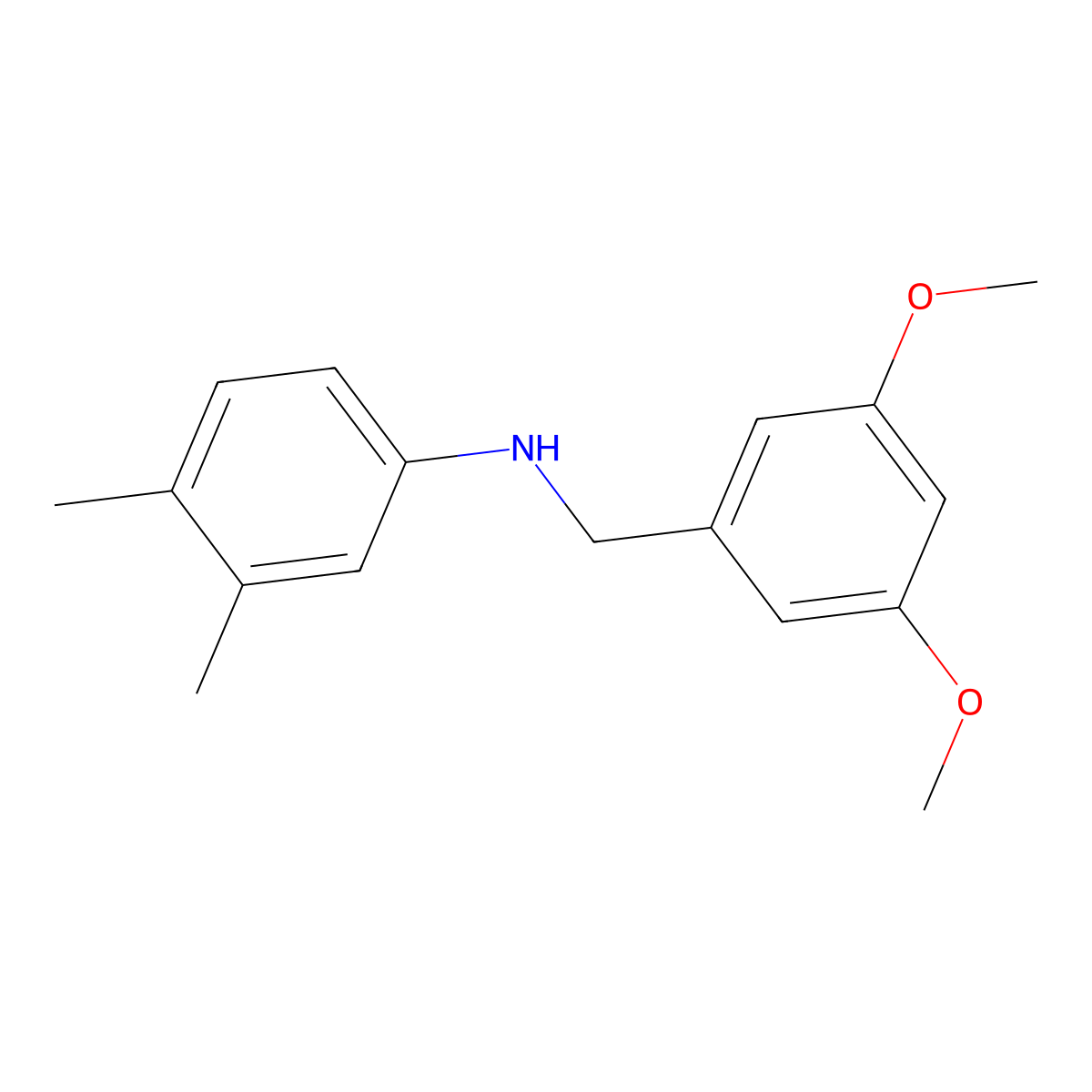 N-[(3,5-dimethoxyphenyl)methyl]-3,4-dimethylaniline molecular structure, CAS 353779-14-3