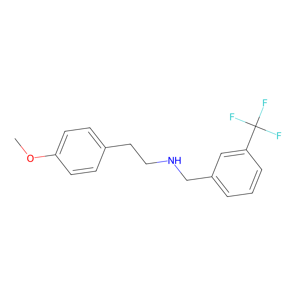 2-(4-methoxyphenyl)-N-[3-(trifluoromethyl)benzyl]ethanamine molecular structure, CAS 353779-15-4