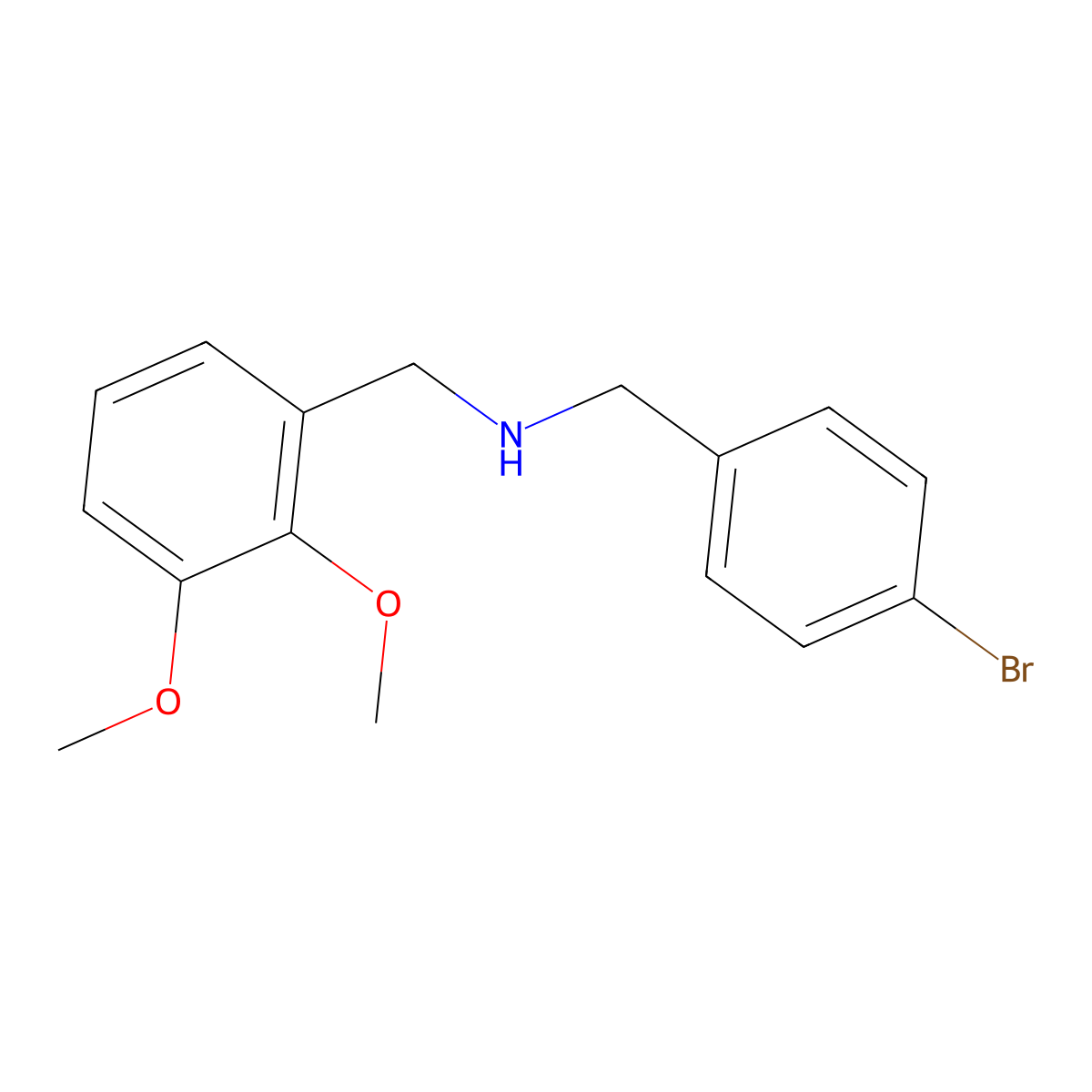 (4-Bromobenzyl)(2,3-dimethoxybenzyl)amine molecular structure, CAS 353779-16-5