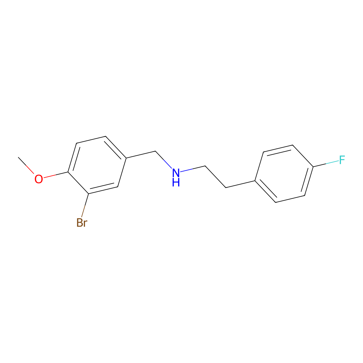 N-(3-bromo-4-methoxybenzyl)-2-(4-fluorophenyl)ethanamine molecular structure, CAS 353779-17-6