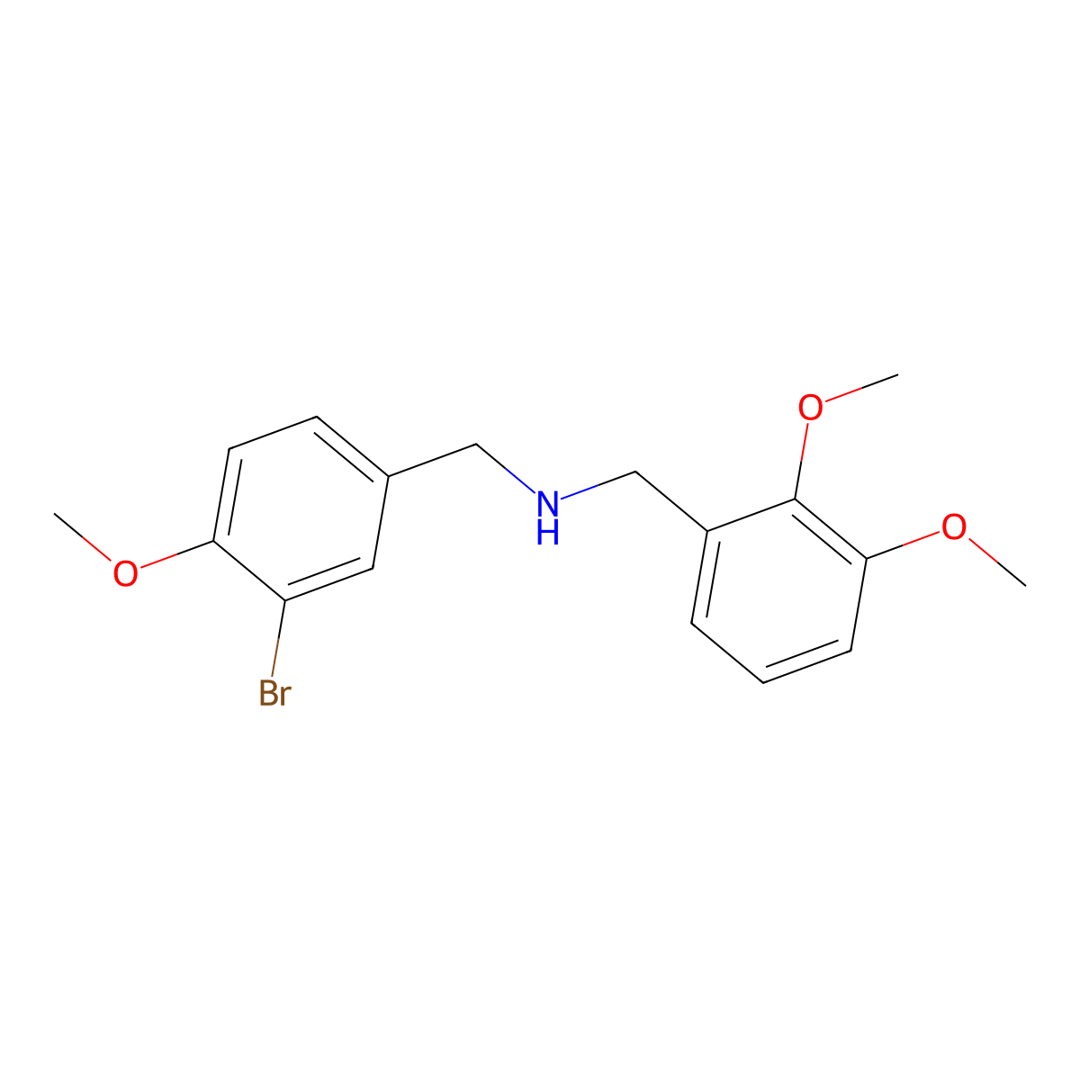 [(3-Bromo-4-methoxyphenyl)methyl][(2,3-dimethoxyphenyl)methyl]amine molecular structure, CAS 353779-25-6