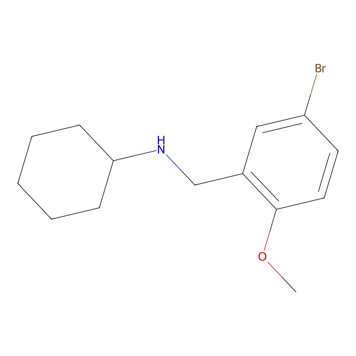 N-[(5-bromo-2-methoxyphenyl)methyl]cyclohexanamine molecular structure, CAS 353779-26-7