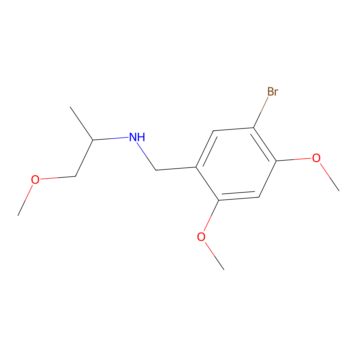 N-(5-bromo-2,4-dimethoxybenzyl)-1-methoxypropan-2-amine molecular structure, CAS 353779-35-8