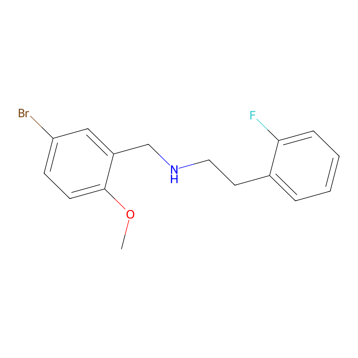 (5-Bromo-2-methoxybenzyl)[2-(2-fluorophenyl)ethyl]amine molecular structure, CAS 353779-39-2