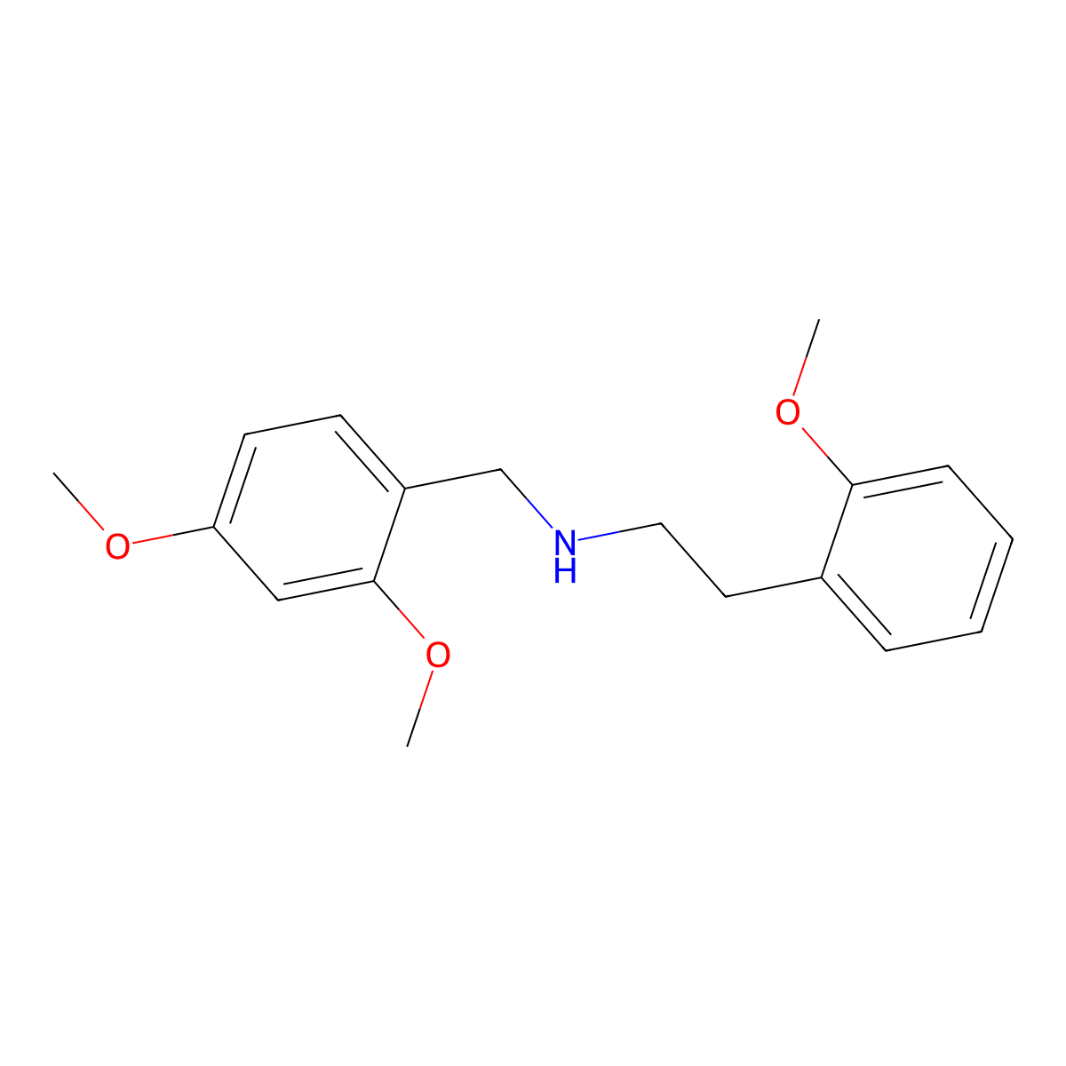N-(2,4-dimethoxybenzyl)-2-(2-methoxyphenyl)ethanamine molecular structure, CAS 353779-43-8