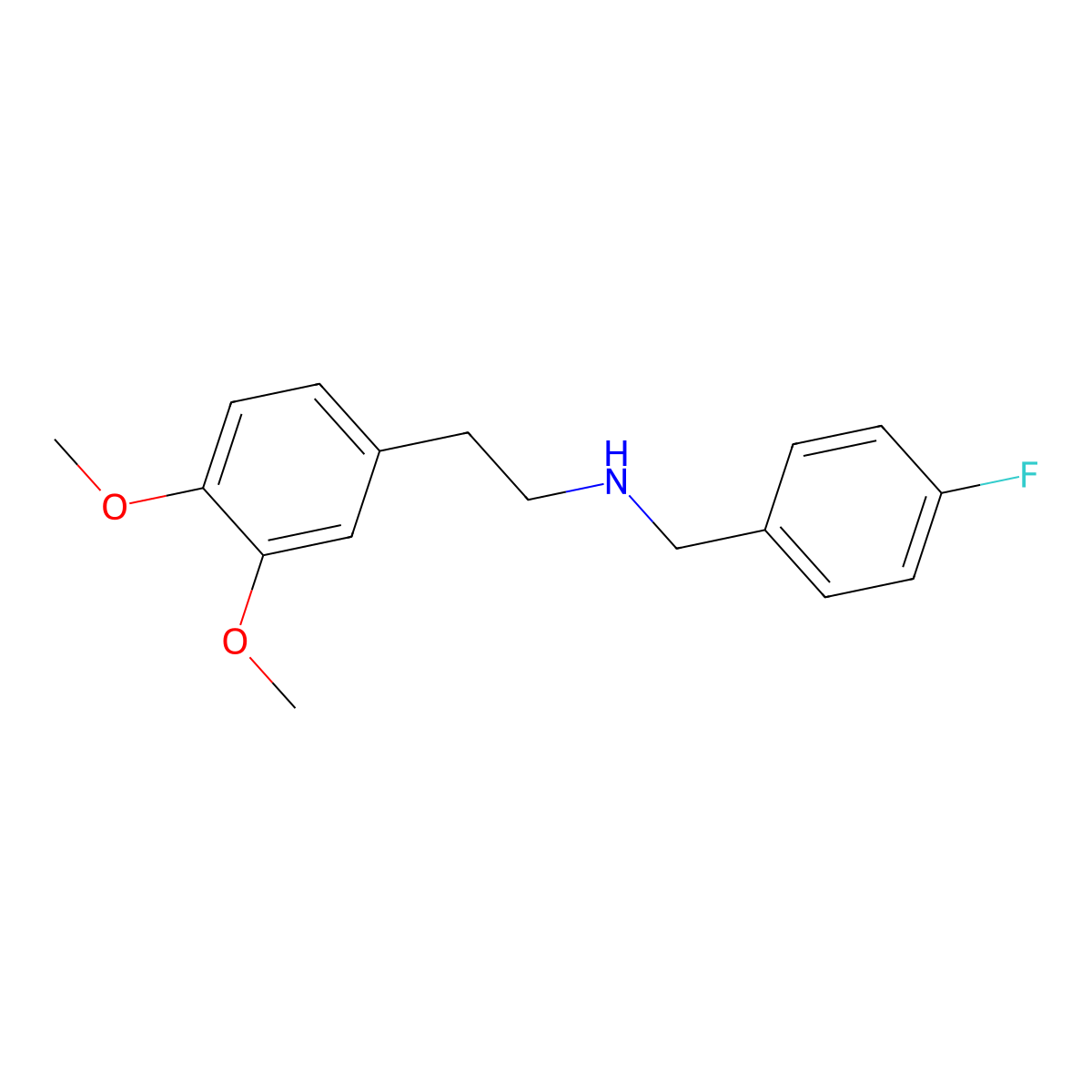 2-(3,4-dimethoxyphenyl)-N-(4-fluorobenzyl)ethanamine molecular structure, CAS 353779-44-9