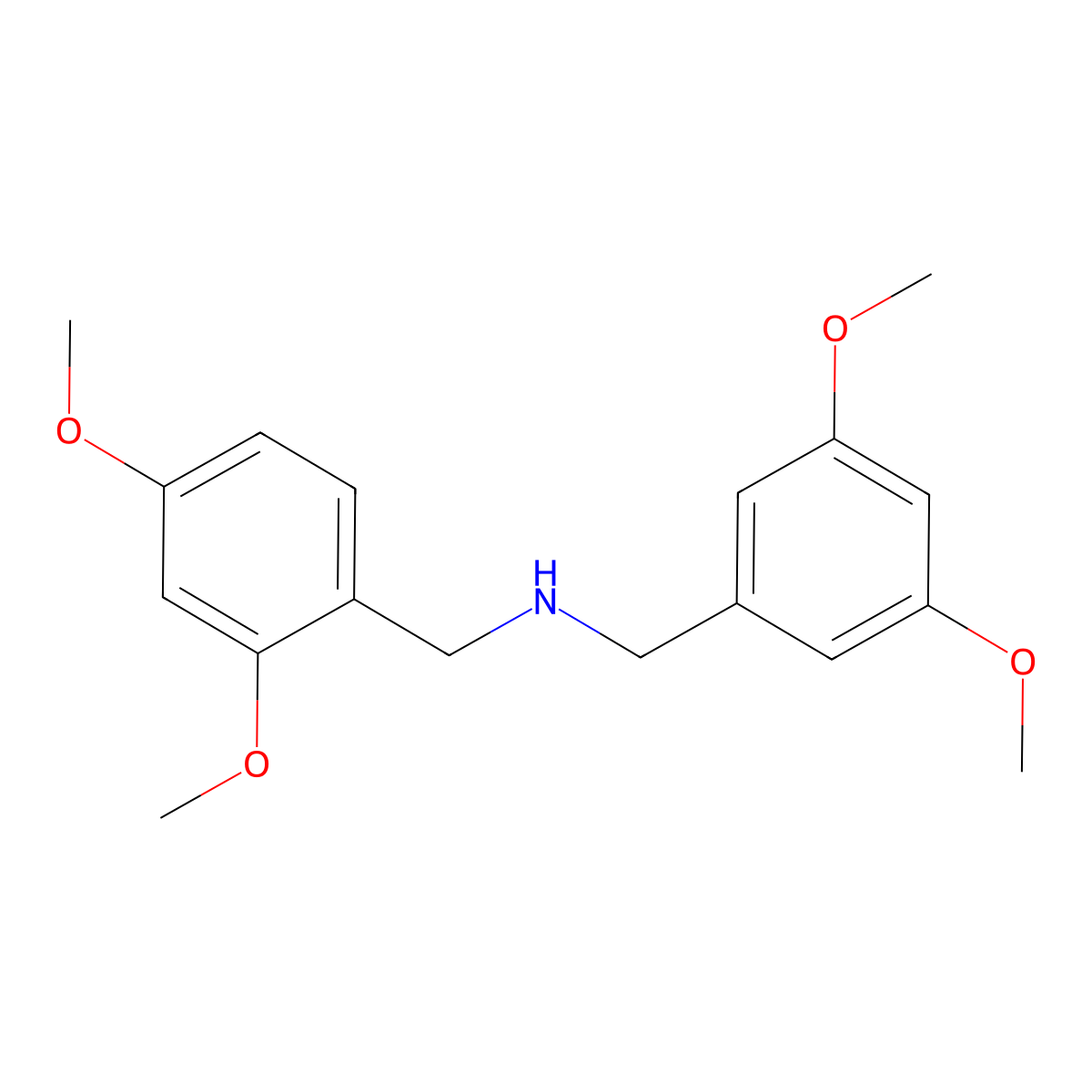 N-(3,5-dimethoxybenzyl)-1-(2,4-dimethoxyphenyl)methanamine molecular structure, CAS 353779-50-7