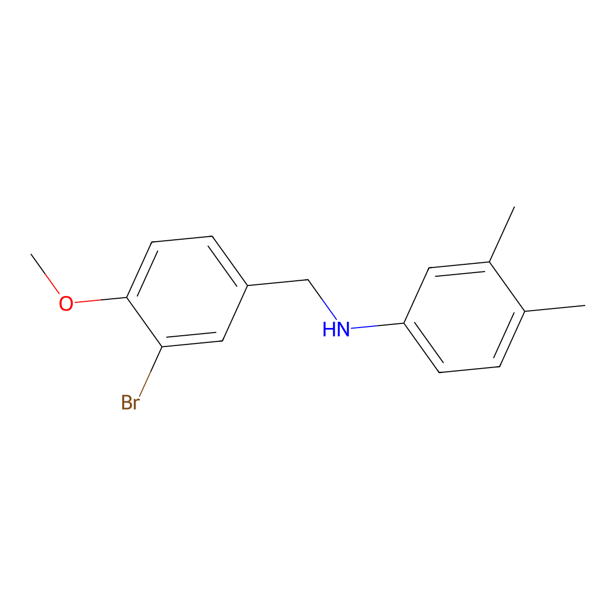 N-(3-bromo-4-methoxybenzyl)-3,4-dimethylaniline molecular structure, CAS 353779-54-1