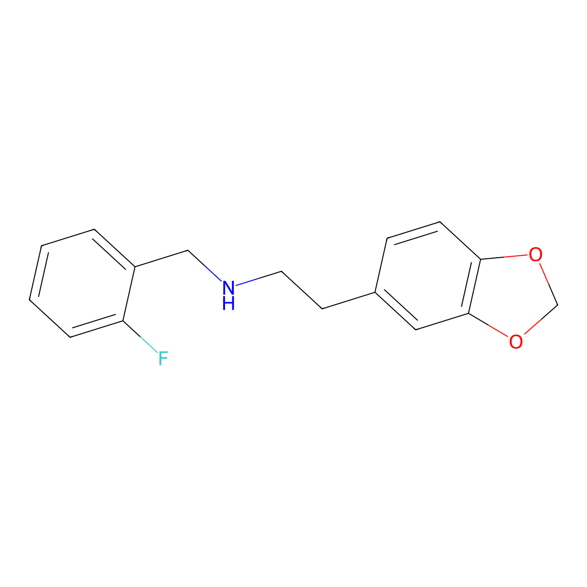2-(1,3-benzodioxol-5-yl)-N-[(2-fluorophenyl)methyl]ethanamine molecular structure, CAS 353779-56-3