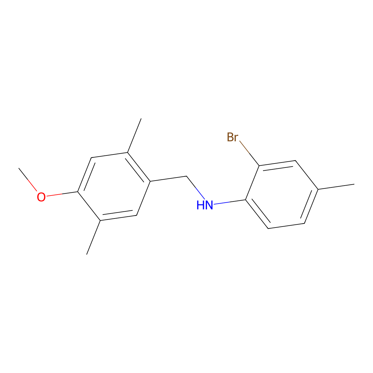 2-bromo-N-(4-methoxy-2,5-dimethylbenzyl)-4-methylaniline molecular structure, CAS 353779-57-4