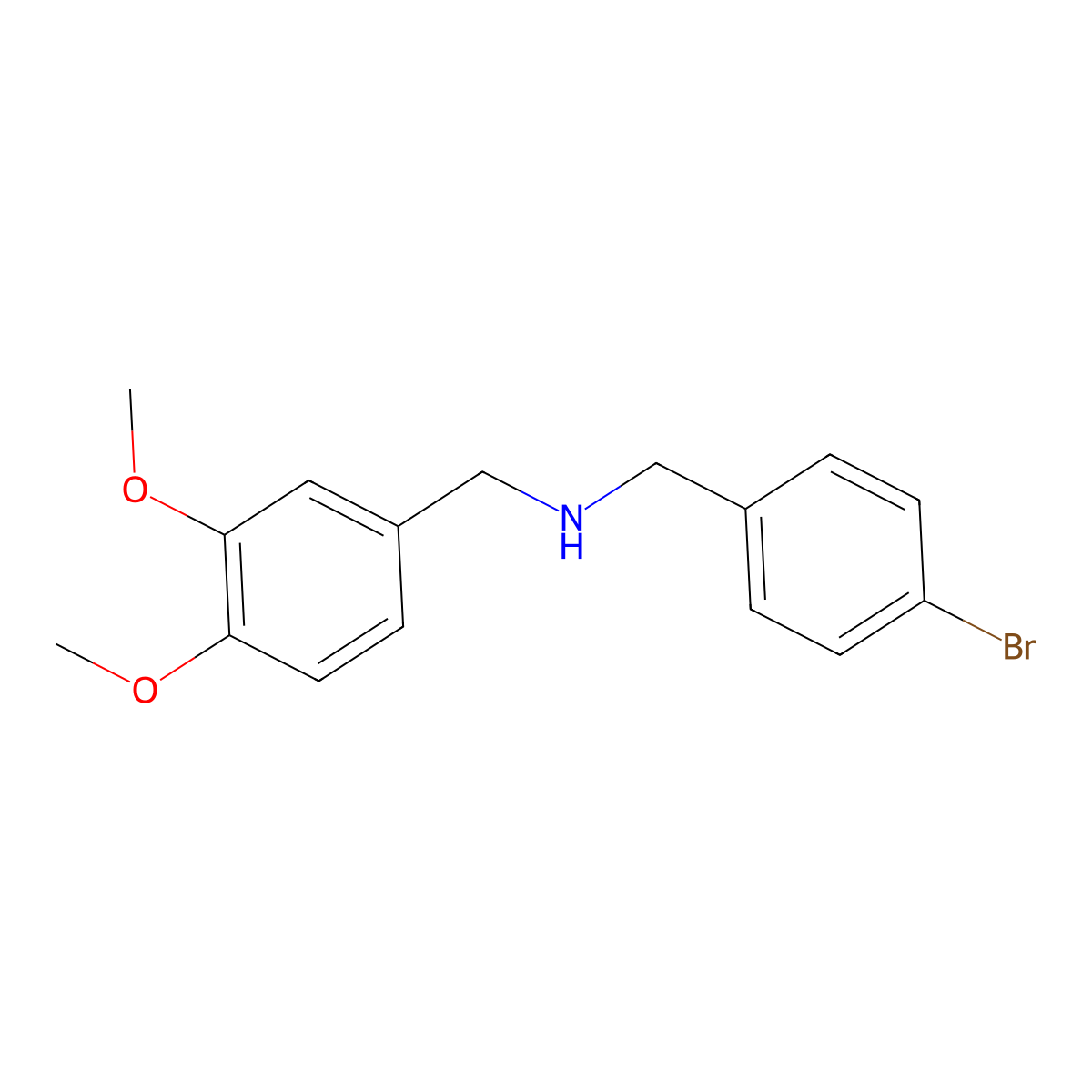 (4-Bromobenzyl)(3,4-dimethoxybenzyl)amine molecular structure, CAS 353779-62-1