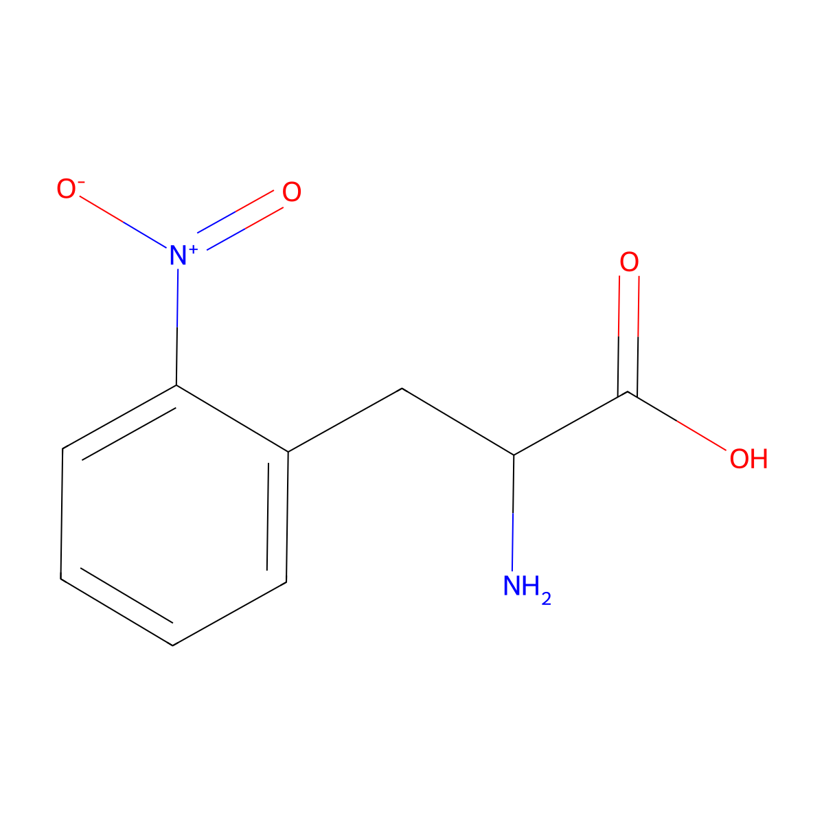 2-Nitrophenylalanine, DL- molecular structure, CAS 35378-63-3
