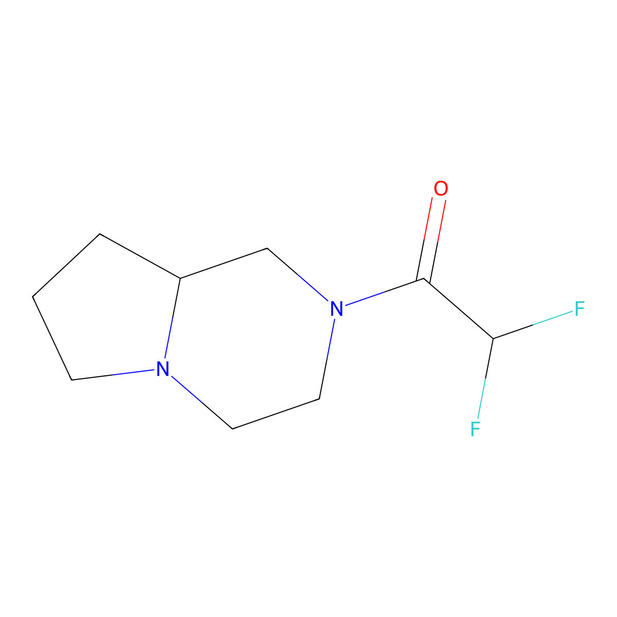 2,2-Difluoro-1-(hexahydropyrrolo[1,2-a]pyrazin-2(1H)-yl)ethanone molecular structure, CAS 353780-07-1