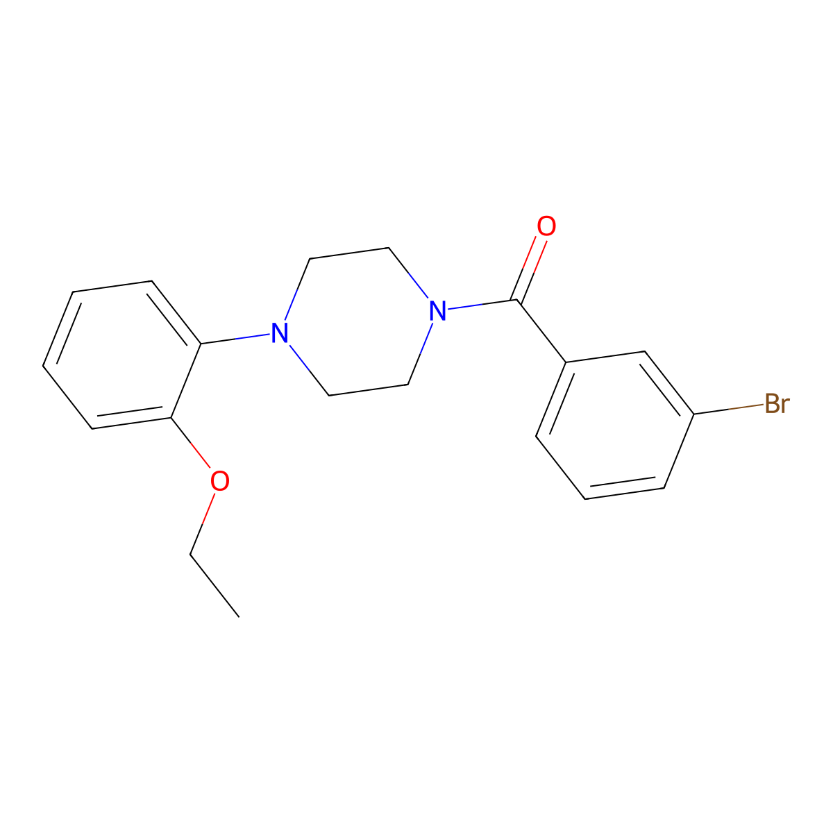 (3-Bromophenyl)-[4-(2-ethoxyphenyl)piperazin-1-yl]methanone molecular structure, CAS 353780-62-8