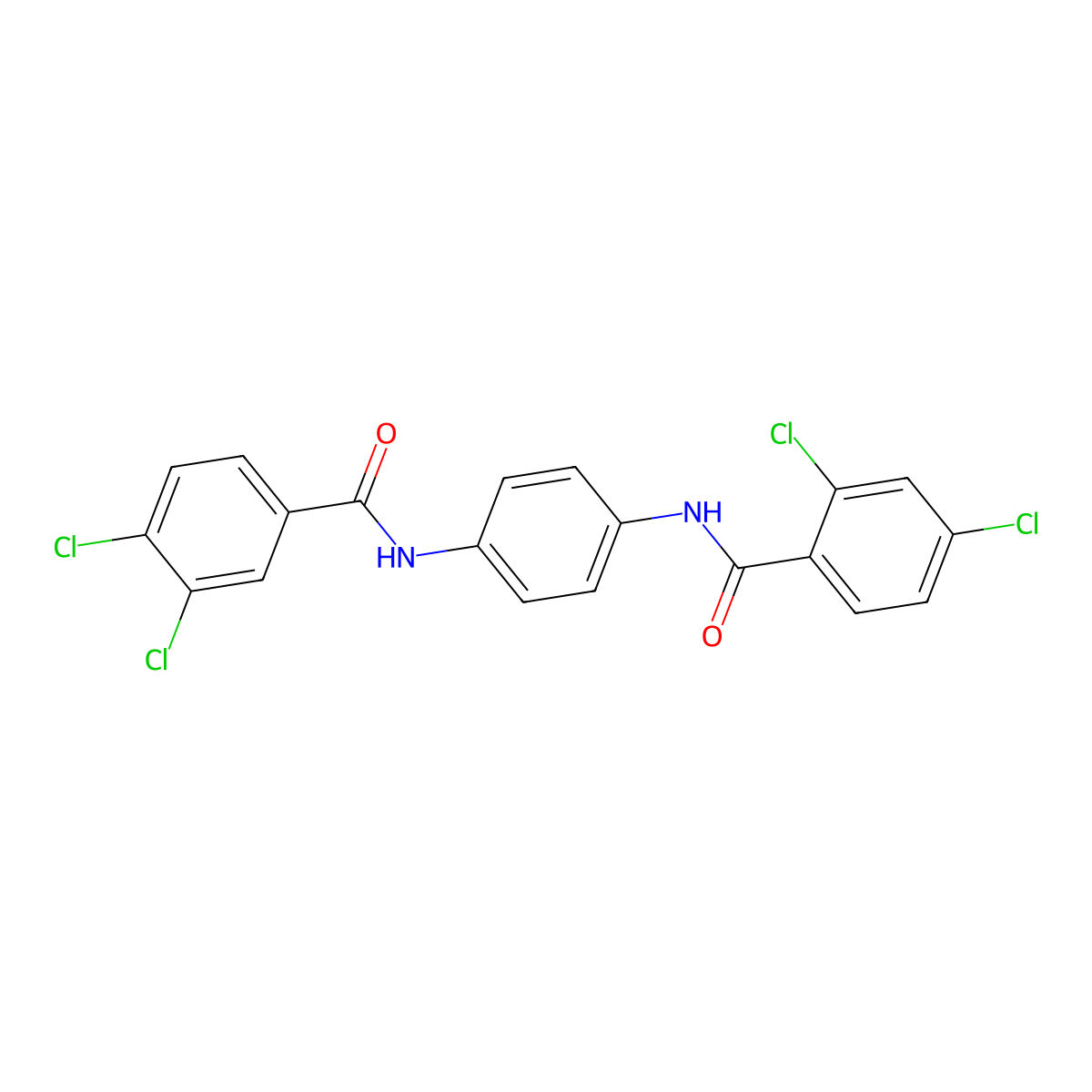 3,4-dichloro-N-[4-[(2,4-dichlorobenzoyl)amino]phenyl]benzamide molecular structure, CAS 353780-73-1