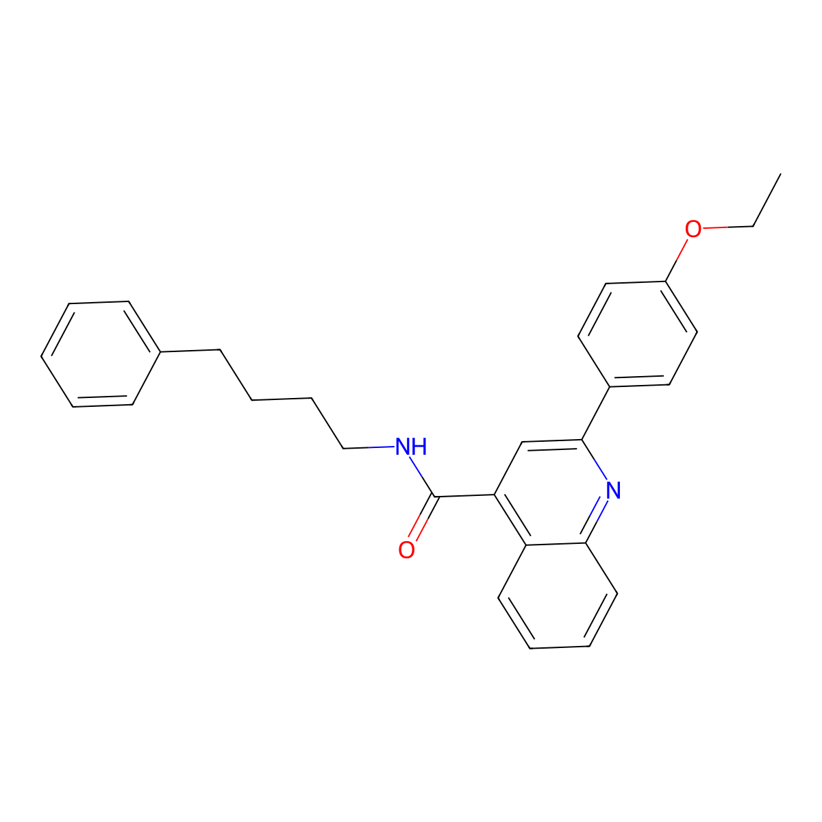 2-(4-ethoxyphenyl)-N-(4-phenylbutyl)quinoline-4-carboxamide molecular structure, CAS 353781-88-1