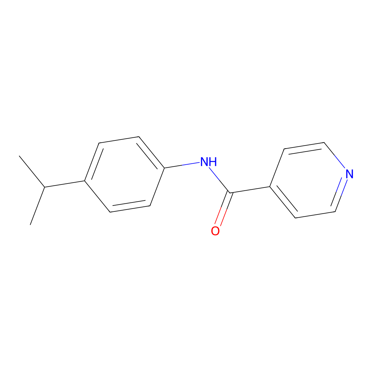 N-(4-isopropylphenyl)isonicotinamide molecular structure, CAS 353782-77-1