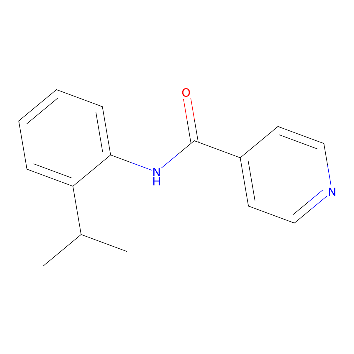 N-(2-isopropylphenyl)isonicotinamide molecular structure, CAS 353782-83-9