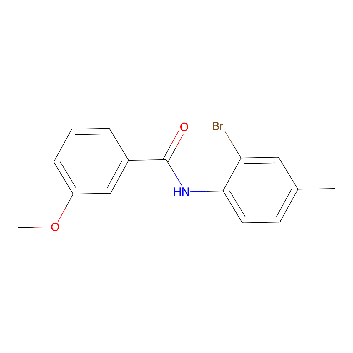 N-(2-bromo-4-methylphenyl)-3-methoxybenzamide molecular structure, CAS 353782-91-9