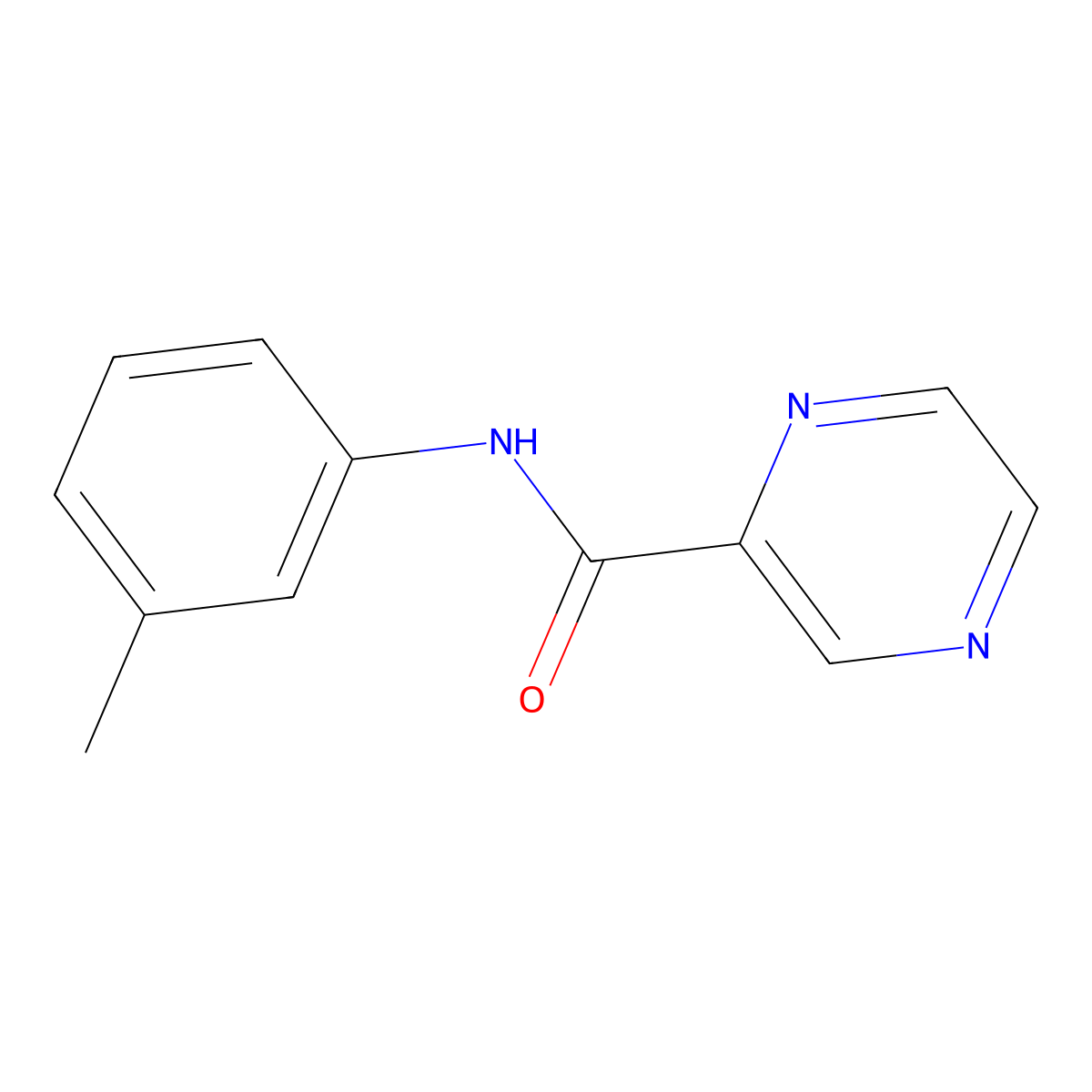 N-(3-methylphenyl)pyrazine-2-carboxamide molecular structure, CAS 353783-37-6