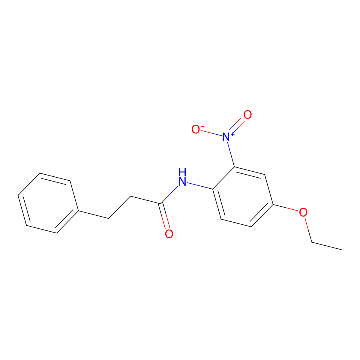 N-(4-ethoxy-2-nitrophenyl)-3-phenylpropanamide molecular structure, CAS 353783-49-0