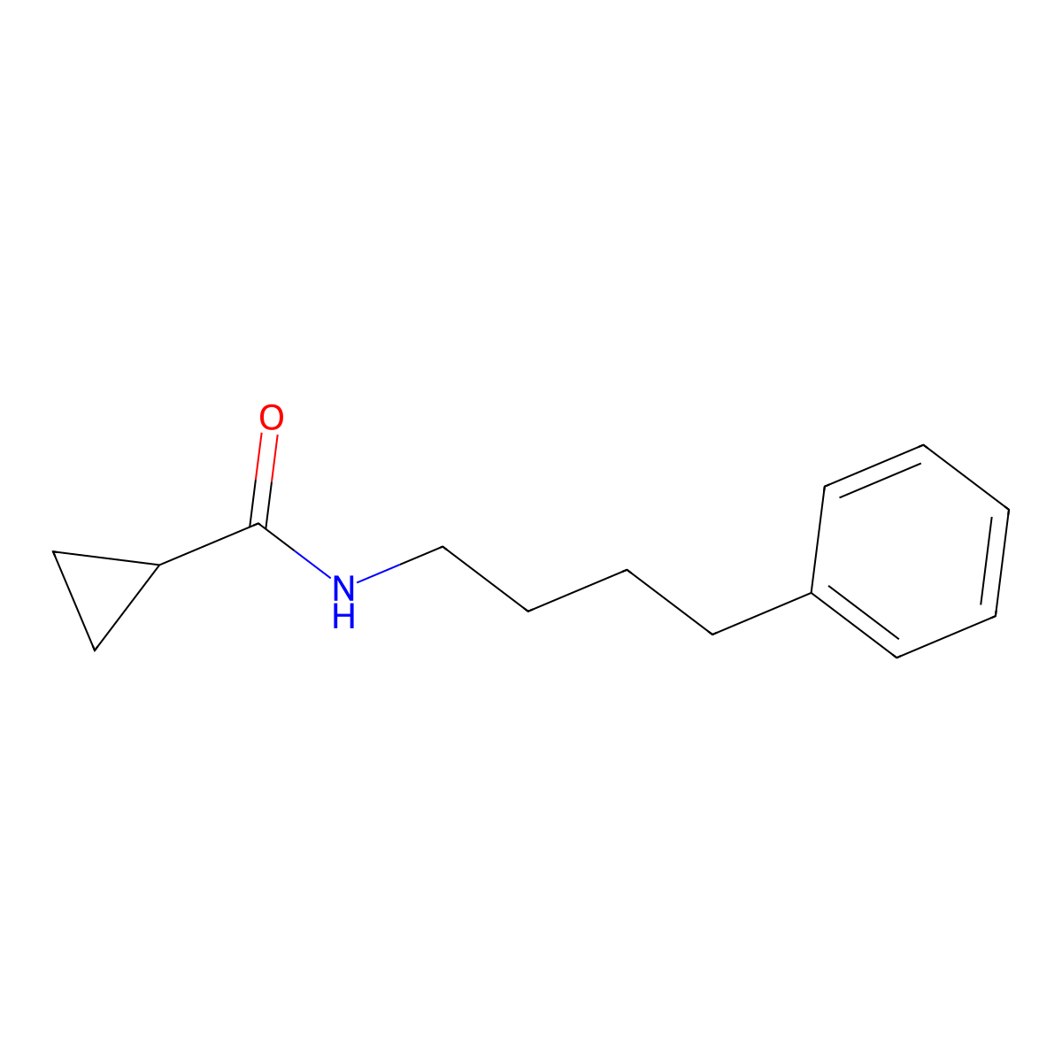 N-(4-phenylbutyl)cyclopropanecarboxamide molecular structure, CAS 353783-98-9
