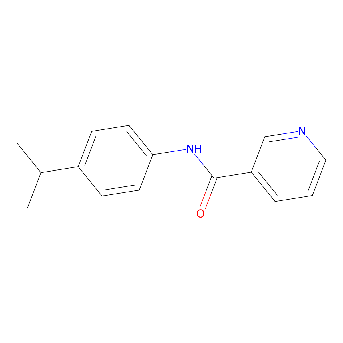 N-(4-propan-2-ylphenyl)pyridine-3-carboxamide molecular structure, CAS 353784-04-0