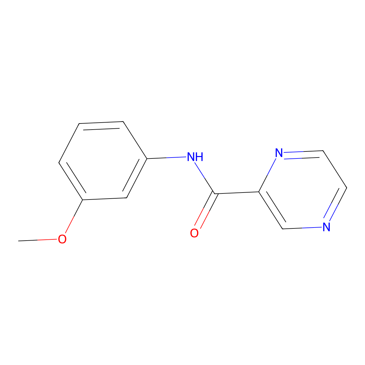 N-(3-methoxyphenyl)pyrazine-2-carboxamide molecular structure, CAS 353784-19-7