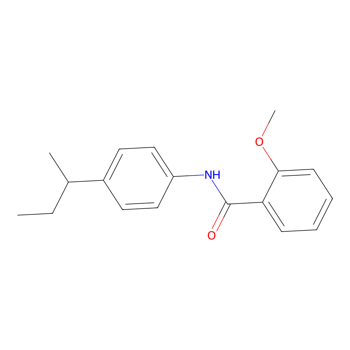 N-[4-(butan-2-yl)phenyl]-2-methoxybenzamide molecular structure, CAS 353784-21-1