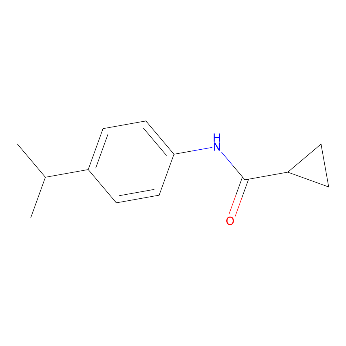 N-(4-isopropylphenyl)cyclopropanecarboxamide molecular structure, CAS 353784-23-3