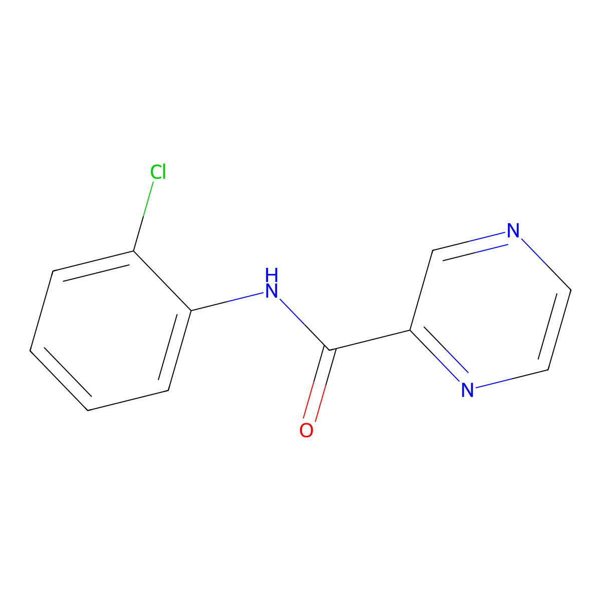 N-(2-chlorophenyl)pyrazine-2-carboxamide molecular structure, CAS 353784-43-7