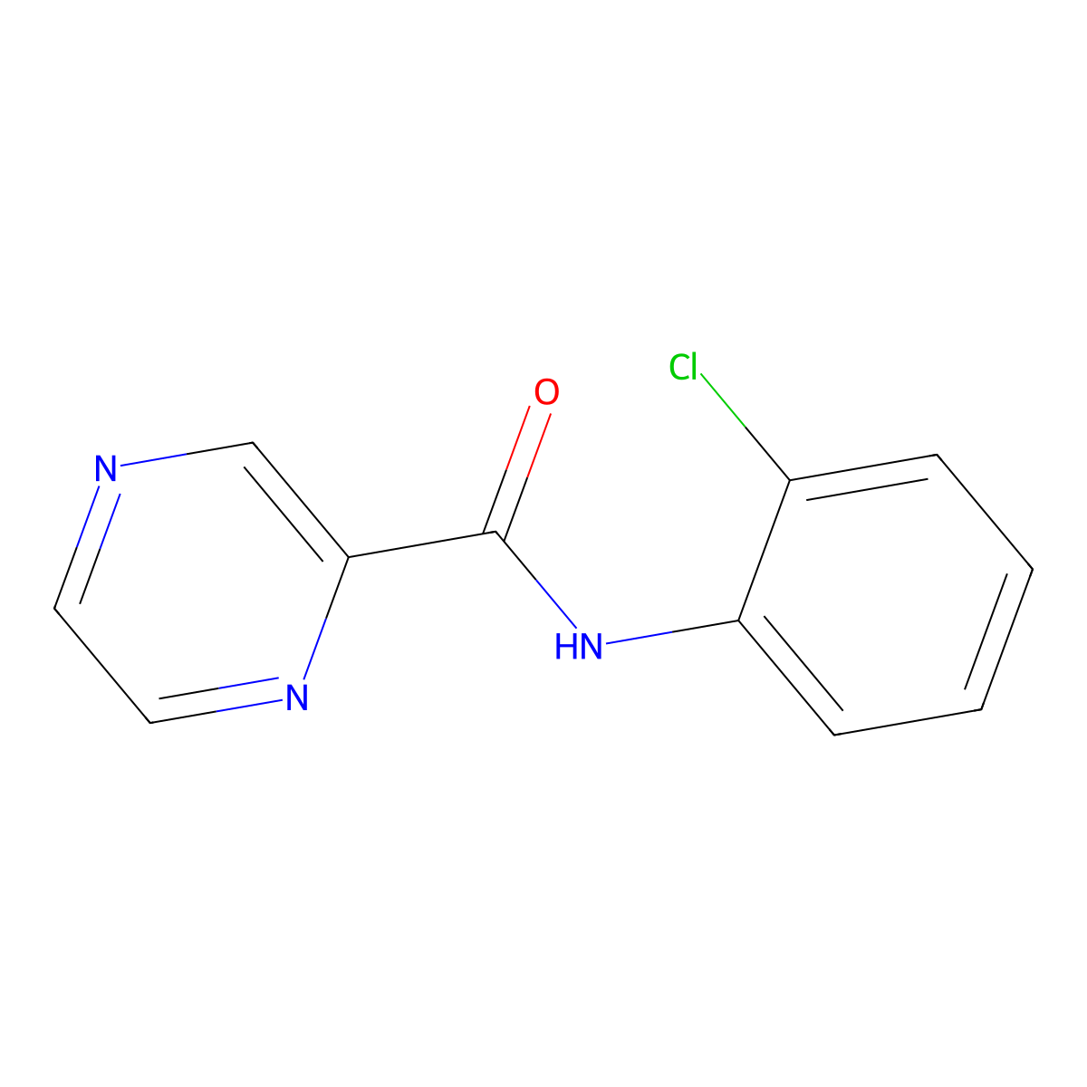 N-(2-chlorophenyl)pyrazine-2-carboxamide molecular structure, CAS 353784-43-7