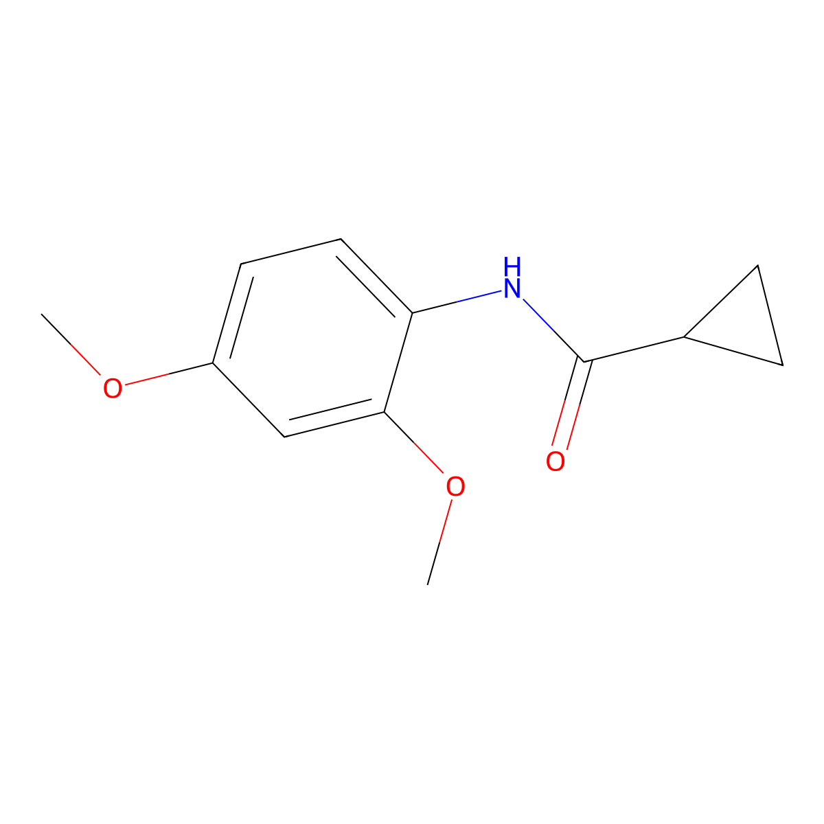 N-(2,4-dimethoxyphenyl)cyclopropanecarboxamide molecular structure, CAS 353784-69-7
