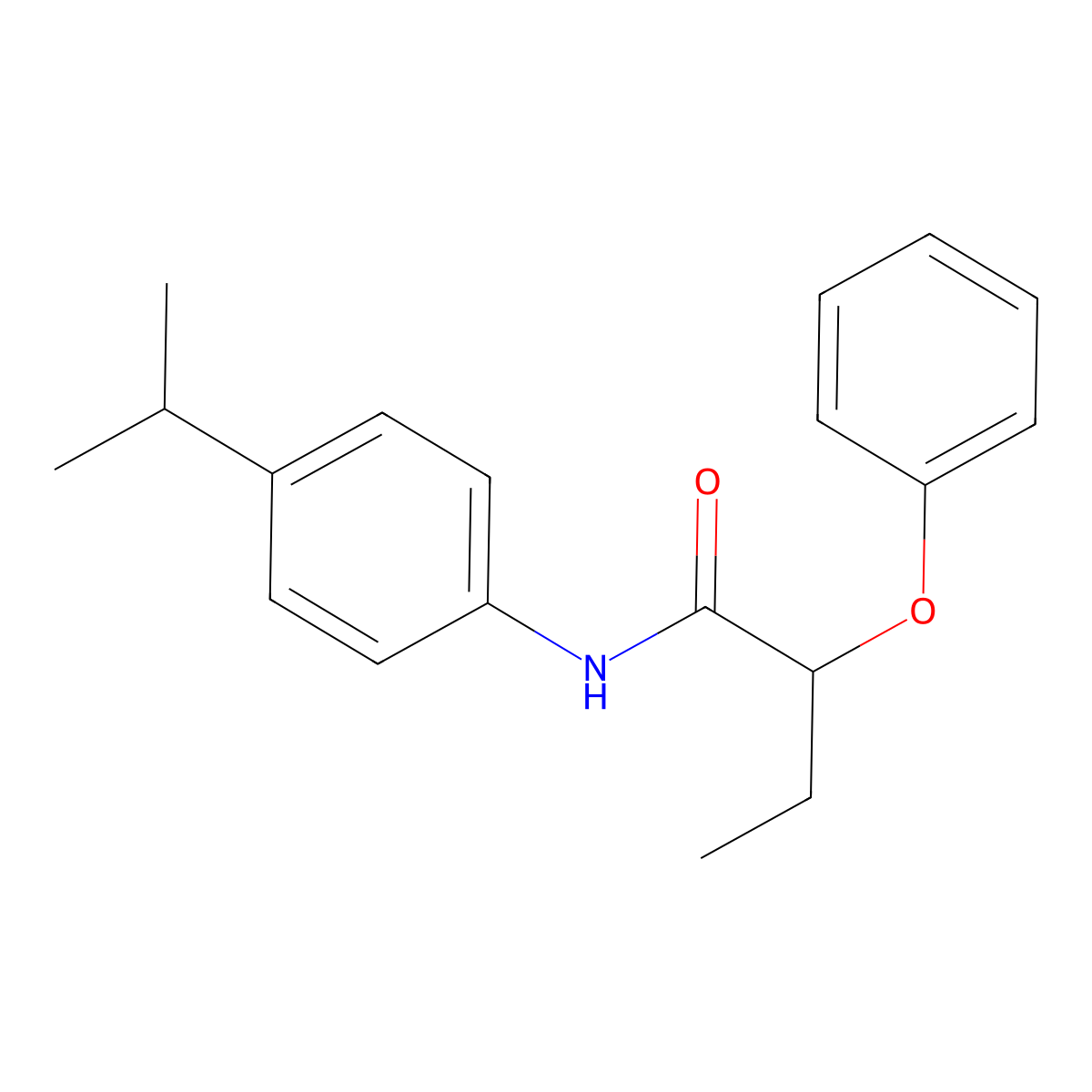 2-phenoxy-N-[4-(propan-2-yl)phenyl]butanamide molecular structure, CAS 353785-10-1