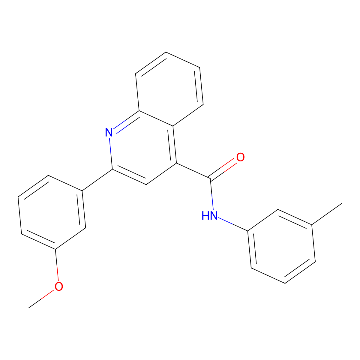 2-(3-methoxyphenyl)-N-(3-methylphenyl)quinoline-4-carboxamide molecular structure, CAS 353785-17-8
