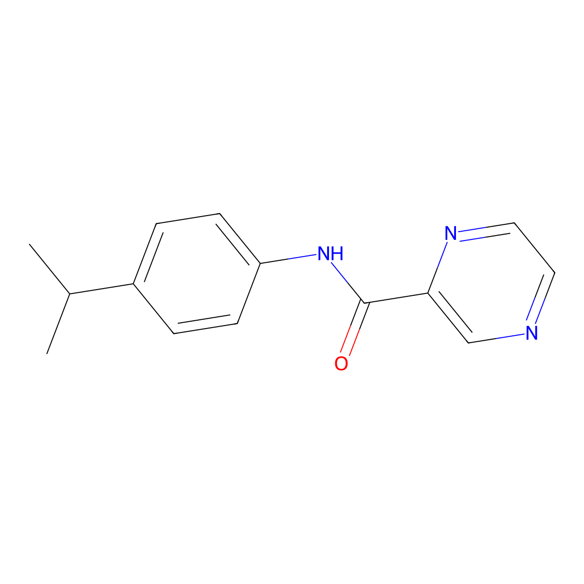 N-(4-isopropylphenyl)-2-pyrazinecarboxamide molecular structure, CAS 353785-55-4
