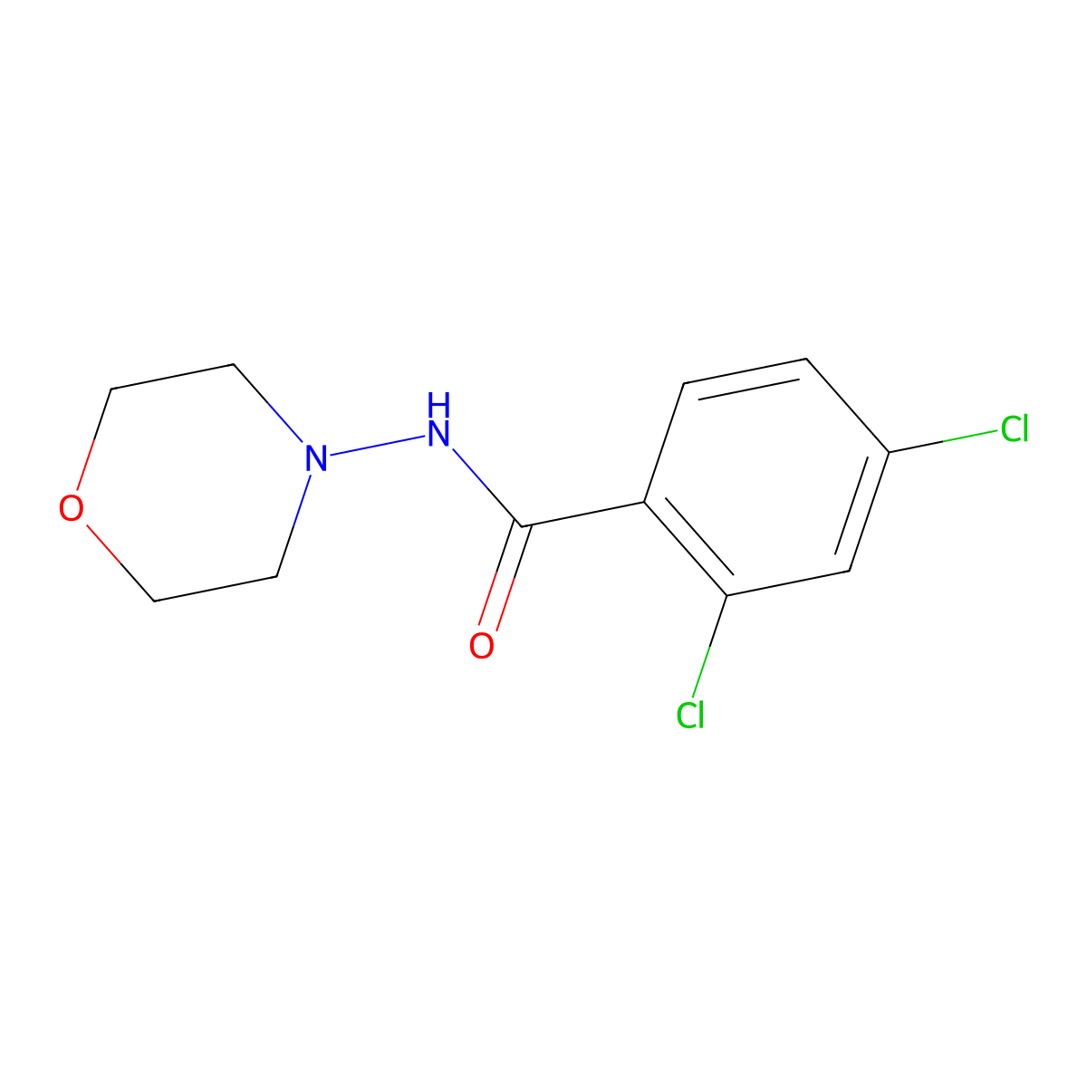 2,4-dichloro-N-morpholin-4-ylbenzamide molecular structure, CAS 353785-57-6